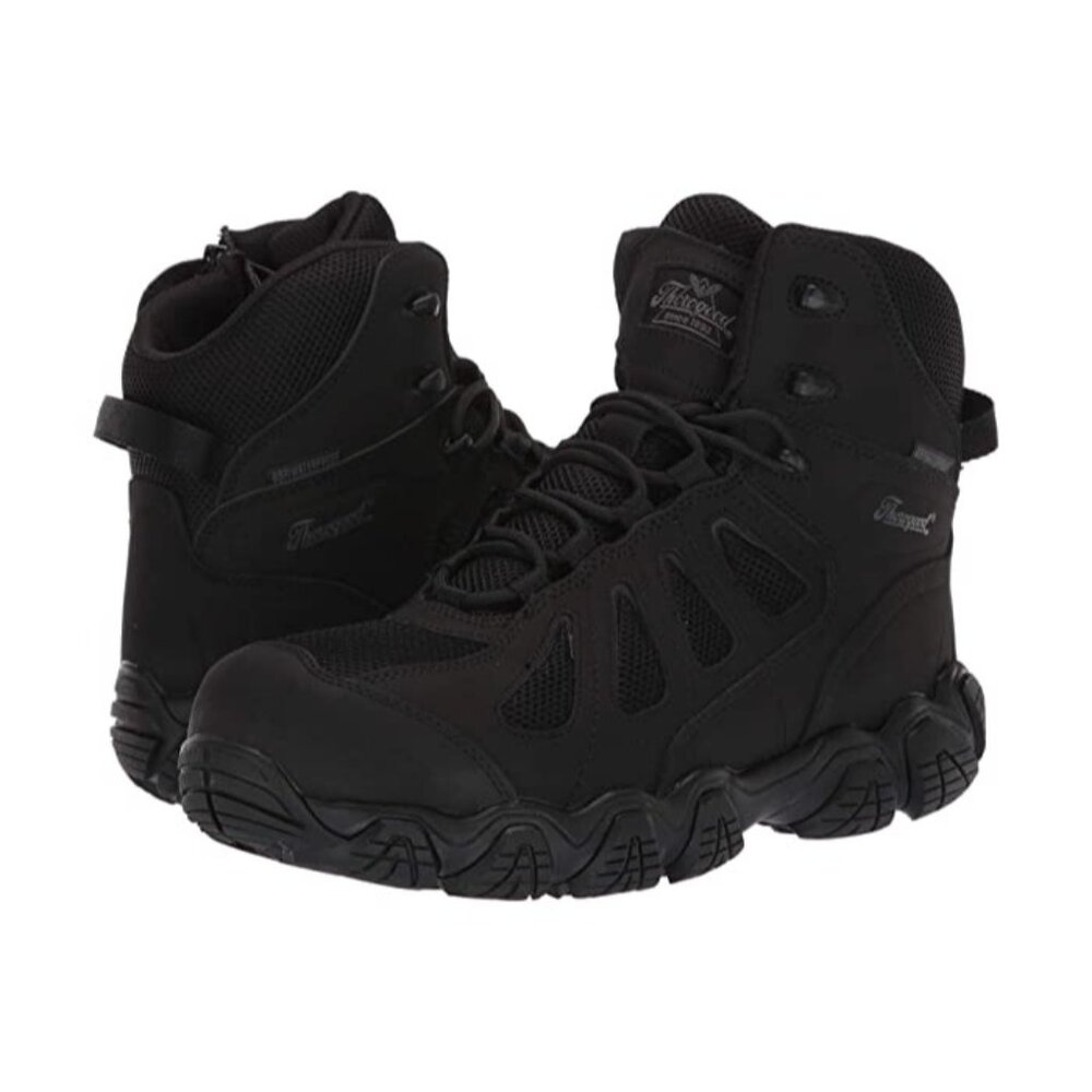 Thorogood Unisex Hiker Boot Composite Hiker Boots, Black/Gray Men's Sz.4 Wm's.6